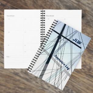 Nautical Blue and Black Sailboat Mais Abstrakt Planer
