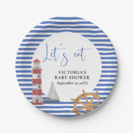 Nautical Blue Baby Shower Pappteller