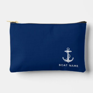 Nautical Blue Boat Anchor Custom Cruise Swag Zubehörtasche