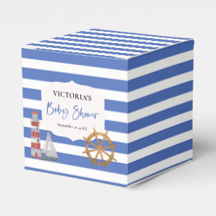 Nautical Blue Boy Baby Dusche Gefälligkeitsboxen Geschenkschachtel