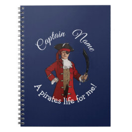 Nautical Blue Boy Party Pirate Notizblock