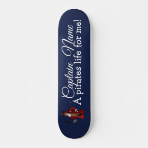 Nautical Blue Boy Pirate Skateboard