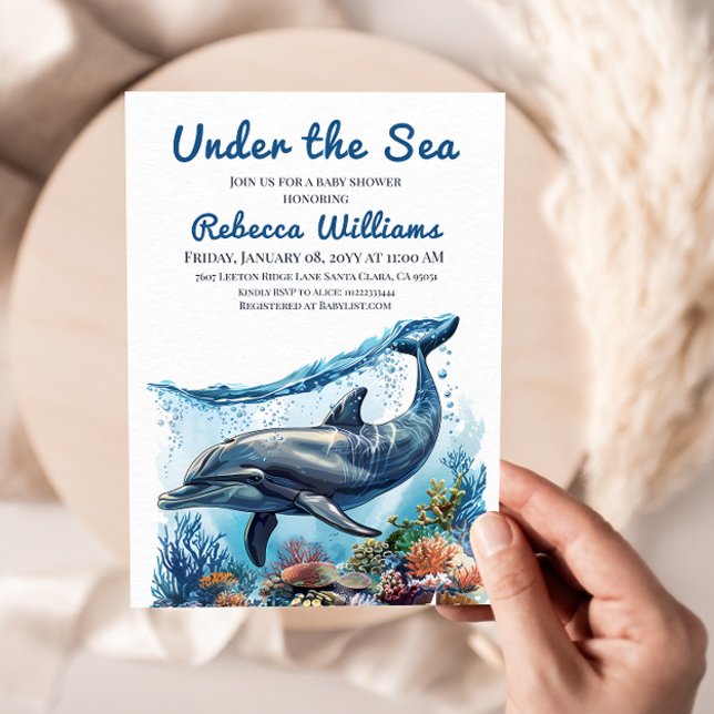 Nautical Blue Boy unter der Sea Baby-Dusche Einladung (Von Creator hochgeladen)