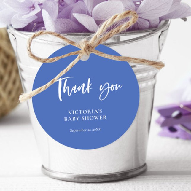 Nautical Blue Danke Baby Dusche Geschenkanhänger (Von Creator hochgeladen)