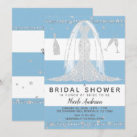 Nautical Blue Diamond Wedding Dress Brautparty