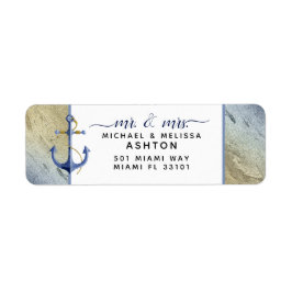 #Nautical Blue & Gold Watercolor Veranstaltung Hoc