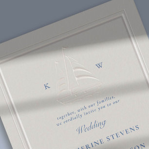 Nautical Boat Imitate mit moderner klassischer Hoc Einladung