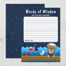 Nautical Boy Bar Red und Navy Worte der Weisheit Einladung
