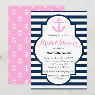 Nautical Bridal Dusche Einladung
