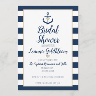 Nautical Bridal Showeinladung - Anchor - Marine Einladung