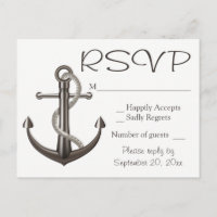 Nautical Brown UAWG Ship Anchor Wedding Beach