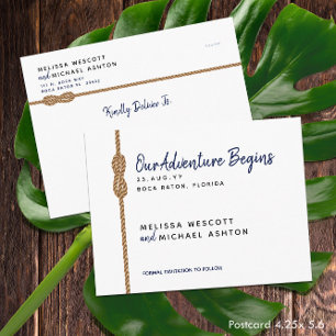 Nautical Budget Adventure beginnt 💌 Save the Date Ankündigungspostkarte