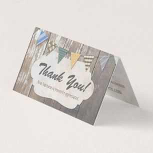 Nautical Bunting on Rustic Wood Beach Vielen Dank