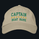 Nautical Captain Ihr Boot Name Khaki Cap Bestickte Kappe<br><div class="desc">Nautic Captain Your Boat Name Personalisiert Khaki Baseball Cap</div>