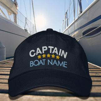Nautical Captain Your Boat Name Personalized Cap Bestickte Baseballkappe