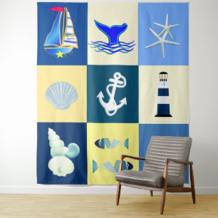 Nautical Charm Tapestry Wandteppich