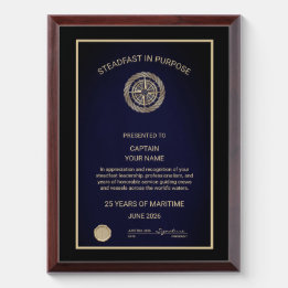 Nautical Compass Retirement Awardplakette