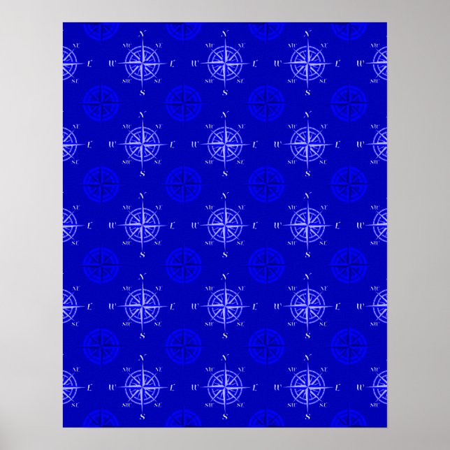 Nautical Compass Rose Poster (Vorne)