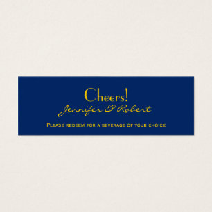 Nautical Compass Yellow Wedding Drinks Tickets
