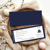 Nautical Cruise Ship Boarding Hochzeit RSVP