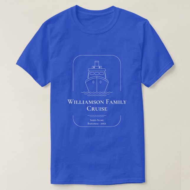 Nautical Cruise Ship Family Group  T-Shirt (Design vorne)