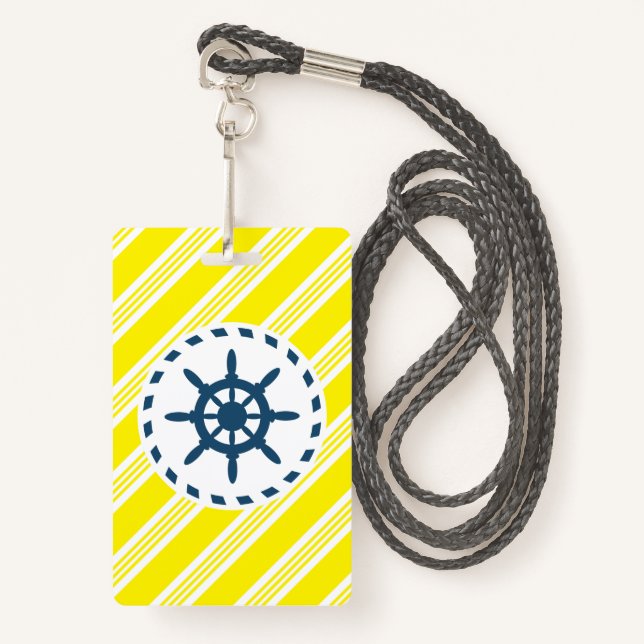 Nautical Design Ausweis (Vorderseite mit Schlüsselband)