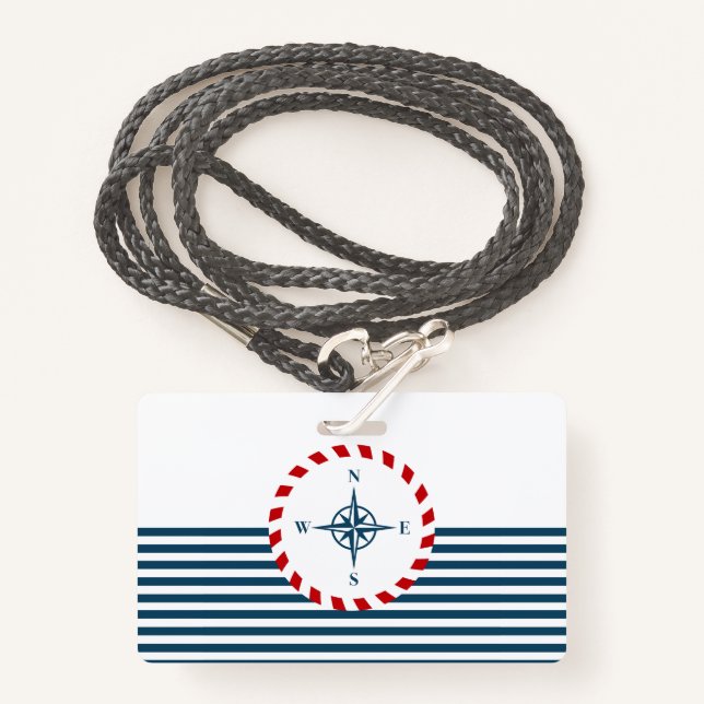 Nautical Design Ausweis (Vorderseite mit Schlüsselband)