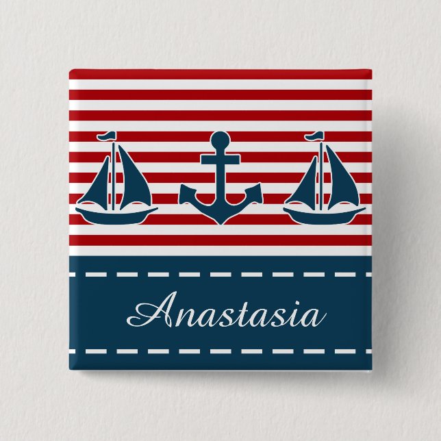 Nautical Design Button (Vorderseite)