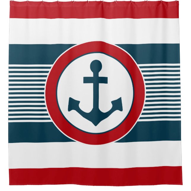 Nautical Design Duschvorhang (Vorderseite)
