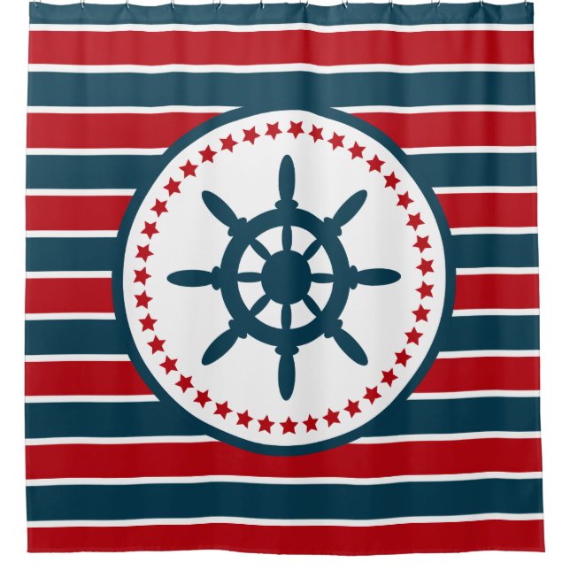 Nautical Design Duschvorhang (Vorderseite)
