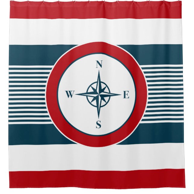 Nautical Design Duschvorhang (Vorderseite)