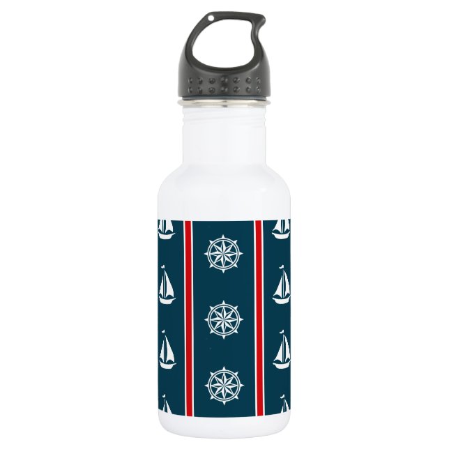 Nautical Design Edelstahlflasche (Vorderseite)