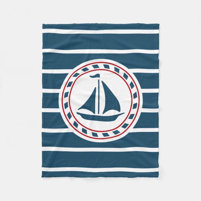 Nautical Design Fleecedecke (Vorderseite)