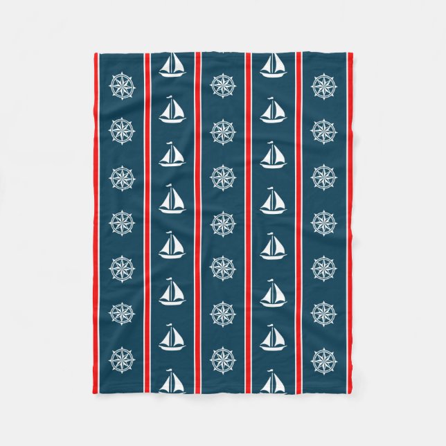 Nautical Design Fleecedecke (Vorderseite)