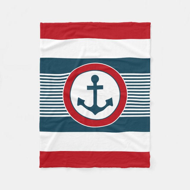 Nautical Design Fleecedecke (Vorderseite)