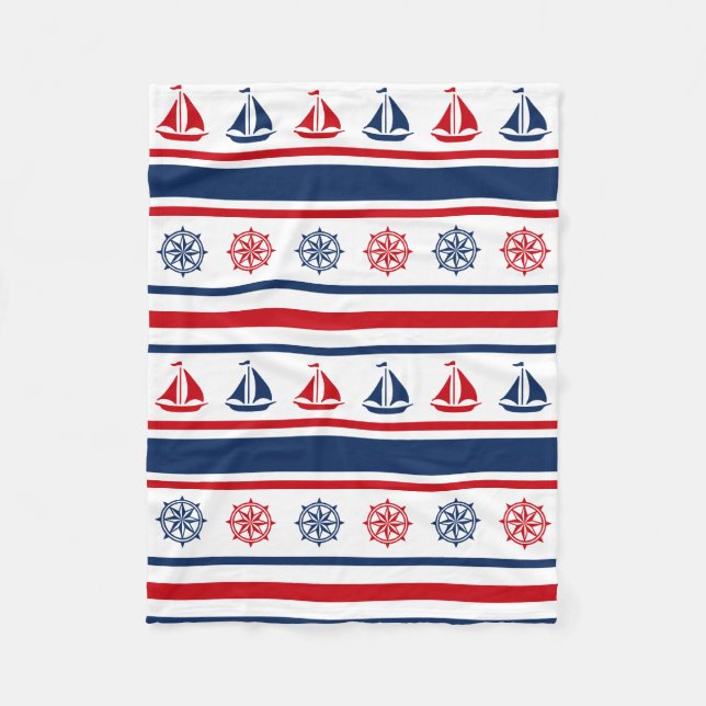 Nautical Design Fleecedecke (Vorderseite)