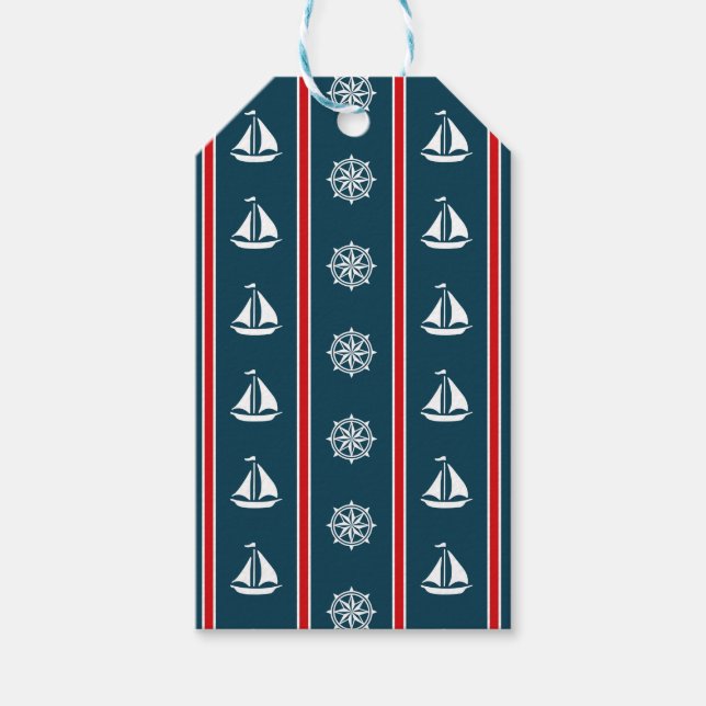 Nautical Design Geschenkanhänger (Vorderseite)