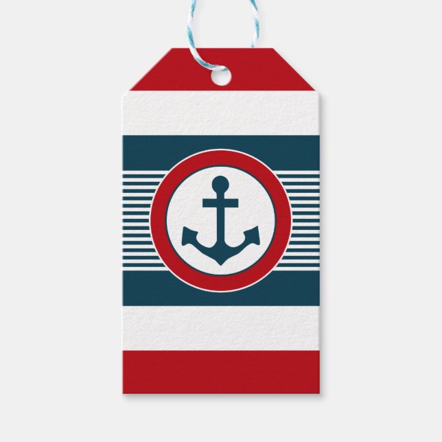 Nautical Design Geschenkanhänger (Vorderseite)