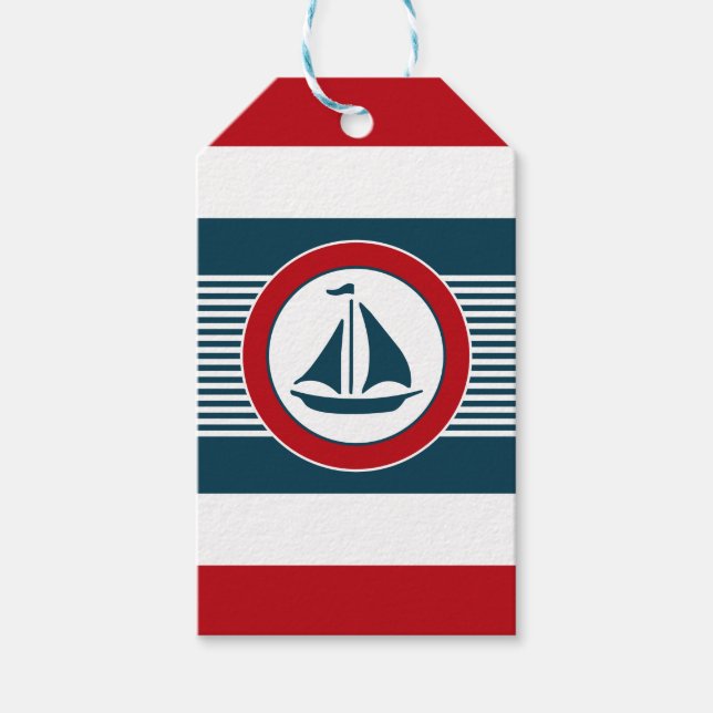 Nautical Design Geschenkanhänger (Vorderseite)