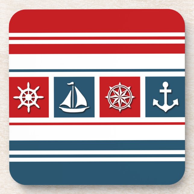 Nautical Design Getränkeuntersetzer (Vorderseite)