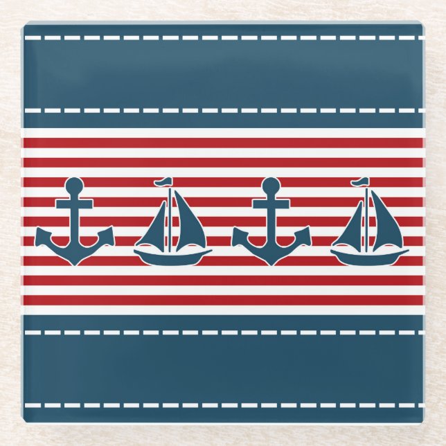 Nautical Design Glasuntersetzer (Vorderseite)