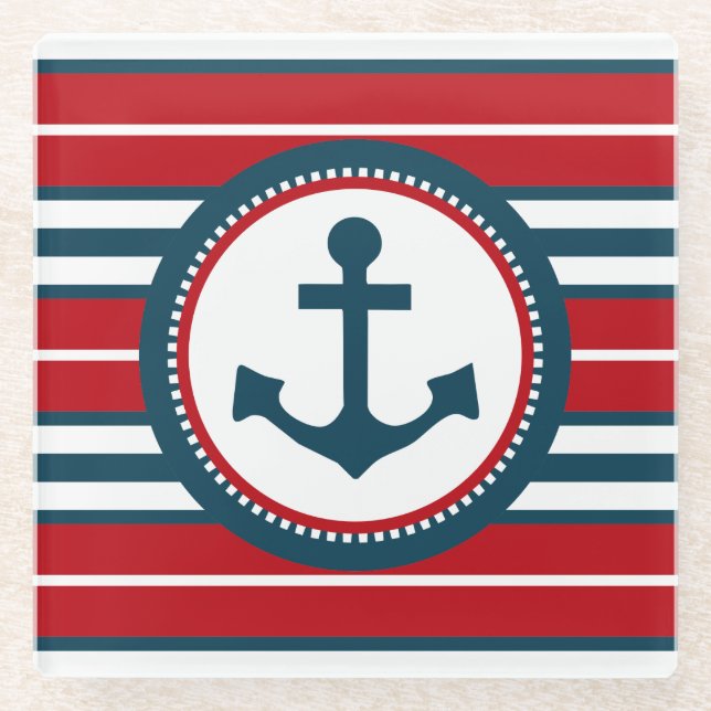 Nautical Design Glasuntersetzer (Vorderseite)