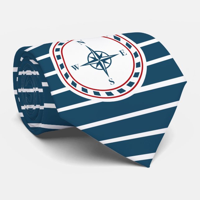 Nautical Design Krawatte (Gerollt)