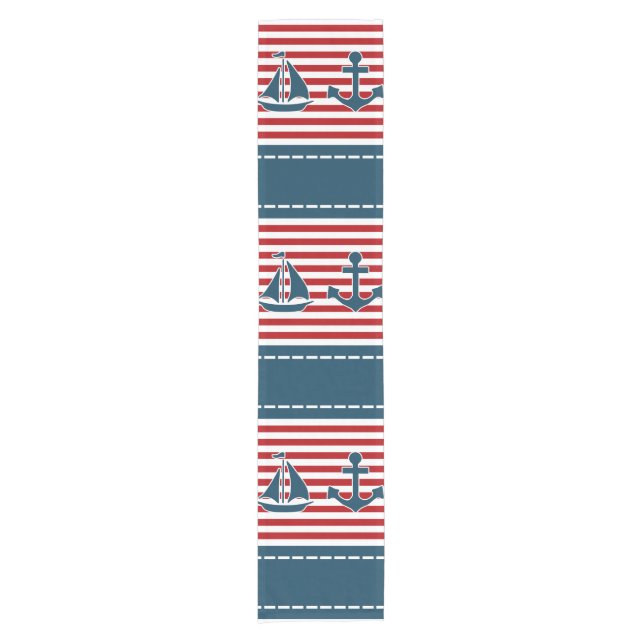 Nautical Design Kurzer Tischläufer (Vorderseite)