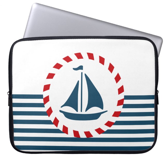 Nautical Design Laptopschutzhülle (Vorderseite)