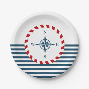 Nautical Design Pappteller
