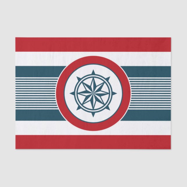 Nautical Design Seidenpapier (Vorderseite)