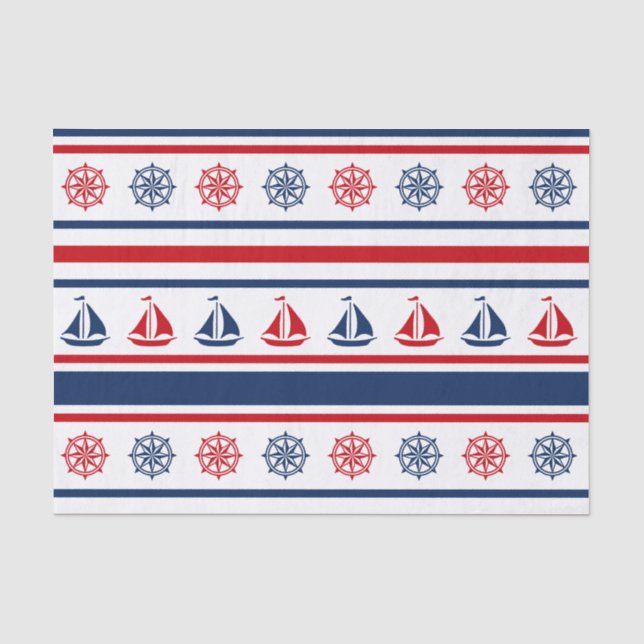 Nautical Design Seidenpapier (Vorderseite)