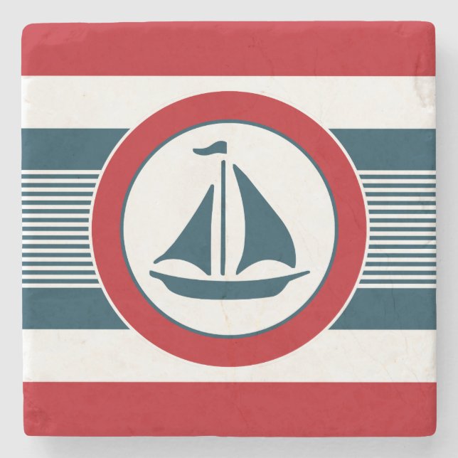 Nautical Design Steinuntersetzer (Vorderseite)