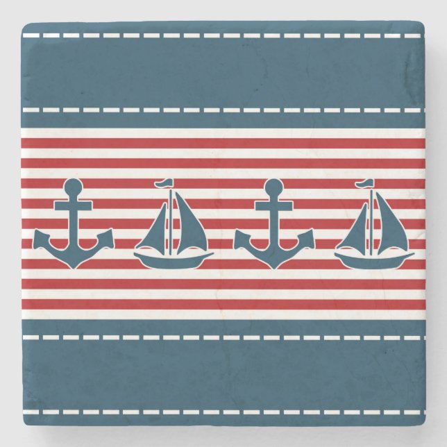 Nautical Design Steinuntersetzer (Vorderseite)